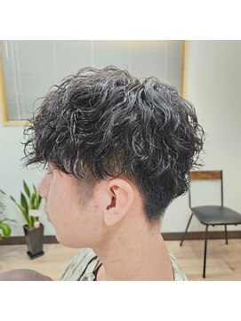 タスクヘアー(task hair) ケアパーマ波巻きパーマ×ツーブロックマッシュショート