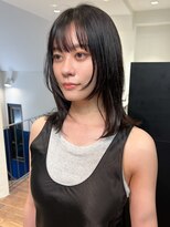 トレス(TRESS)&nbsp;ミディアム　顔周り　レイヤー　黒髪　前髪　原宿　表参道