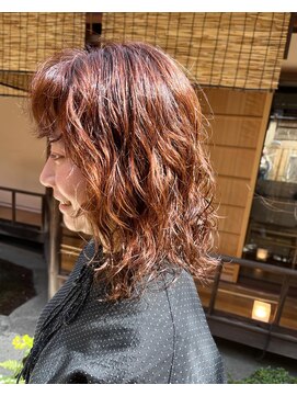モーダアッカ(moda acca) しっかりパーマ×暖色カラー@20代30代40代