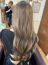 ユニセックスサロンボーロアール(Unisex Salon BEAU ROIRL)&nbsp;透明感 大人カールハイライトカラーーベージュ