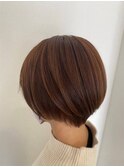 明るい白髪染めダメージレスカラー　ハンサムショート