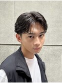 艶センターパートニュアンスパーマダークアッシュスペインカール