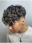 波巻きスパイラルパーマメンズマッシュパーマツイストパーマ