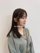 ビーヒアナウ N゜03 金沢駅西店(BE HERE NOW)&nbsp;【韓国ヘア/顔まわりレイヤー/オリーブベージュ】