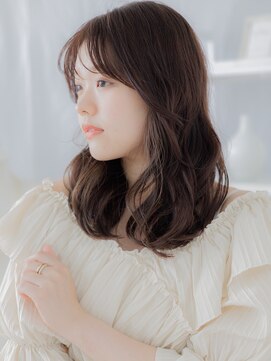 カバーヘア 上尾西口店(COVER HAIR) ゆるふわくびれカール大人ガーリーミディa上尾20代30代40代