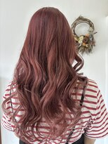 ジェムヘアスタジオ 湘南平塚南口店(Gem Hair Studio)&nbsp;韓国風ピンクの艶ロングスタイル【Gem 神原】