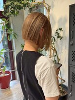 ヲタク(wotaku.) ブラウンカラーミルクティーベージュアッシュ透明感カラーボブ