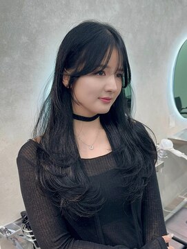 ジーニー 千葉(GENiE) ワンカール韓国レイヤーカット/グレーブラック【佐藤詩門】