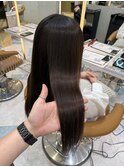 〇黒髪 縮毛矯正 髪質改善 オリーブベージュ アッシュベージュ