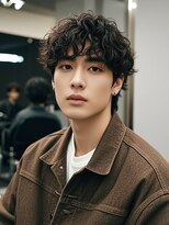 エイチ メンズ(H)&nbsp;ツイストスパイラルパーマフェードシャドウパーママンバンヘア