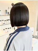 乾かすだけでこのまとまり。【髪質改善】パツっとミニボブ