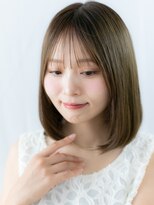 ドクターズ サロン ラブ(Dr's Salon LAB)&nbsp;グレージュ顔周り髪質改善ストレートボブg古河20代30代40代
