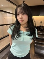 シア 富雄店(Sia.) NANA艶黒髪ぱっつん前髪の小顔レイヤー20代
