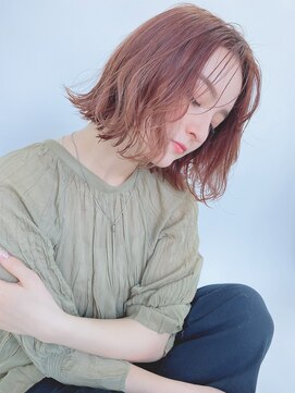 ルービック(Rubik's) 小顔ナチュラルボブヘア/オレンジブラウン20代30代40代