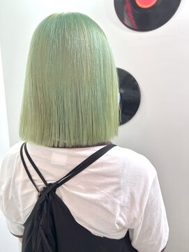 デート 下北沢(DATE) ペールグリーンダブルカラーケアブリーチミルクティーベージュ