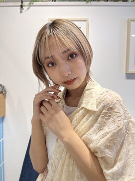 ロンドルーチェ 心斎橋(Lond luce) ダークアッシュ/ミディアムレイヤーカット［髪質改善/縮毛矯正］