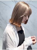ハイトーンベージュ/裾カラー【ALEAP parrot/多賀】