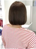 ボブ ベージュカラー オリーブベージュ 髪質改善 酸熱 艶髪