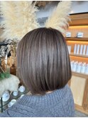 脱白髪染め×ハイライト