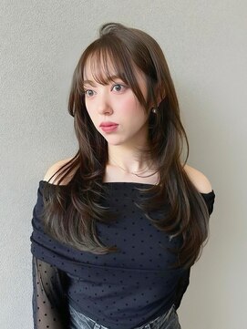 シーク 天神(SEEK) 松尾菫菜/レイヤーカット/オリーブベージュ/ダブルカラー/韓国
