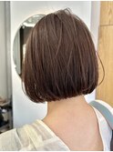 甘めボブ_メルティカラーフェミニンショート似合わせカット