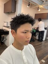 ビーバイエイトジェンツ(Bee by EIGHT GENTS)&nbsp;カルマパーマ/ベリーショート/ダークアッシュ/ニュアンスパーマ