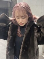 ロンドアンメゾン 原宿(Lond un Maison.)&nbsp;イメチェン外ハネボブ美髪レイヤーカットピンクベージュ