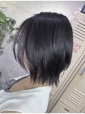 ショートレイヤー×ブルーブラック