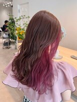 カエラ バイ アメリ(kaela by ameri)&nbsp;【kaela satomi】インナーカラーピンク/ミルクティーベージュ