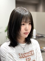 シュク 高円寺(SYUK)&nbsp;顔まわりレイヤー×くびれボブ/オリーブグレージュ/【坂元】