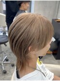 熊本メンズカット MEN'S HAIR ウルフ ミルクティーベージュ