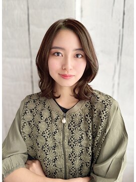 《30代～大人透明感》白髪ぼかしハイライト＋艶カラー