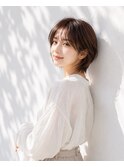 ショートボブ×グレージュ