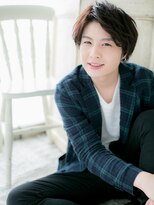 クオーレ ヘア アンジュ 水戸店(CUORE HAIR ange)&nbsp;*ange水戸*…くせ毛風パーマのサイドパートハンサムショートa