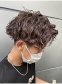 横浜★ミディアムマッシュのブラウンアッシュパーマ