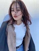 サーリー(SURLY)&nbsp;イルミナカラーアッシュピンク顔まわりカットレイヤーカット韓国