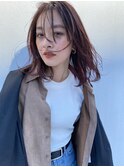 イルミナカラーアッシュピンク顔まわりカットレイヤーカット韓国