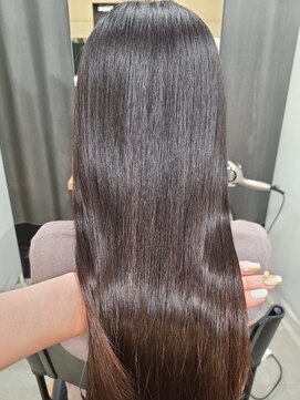 フォンズ(FONS) ブリーチなしラベンダーベージュ　髪質改善 酸熱トリートメント