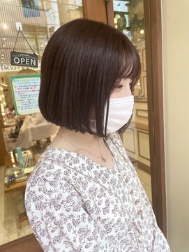 ネオリーブ クタ 町田店(Neolive kuta) スタイリングが楽なミニボブ×ピンクベージュ【町田/町田駅】