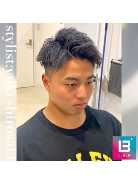レジット メンズ ヘアサロン(LEGIT MEN's HAIR SALON) パート分けアップバングスパイキーショート×ソフトツイスト