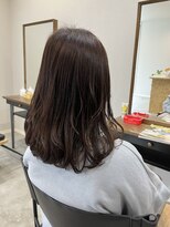 ラフ(LAFF)&nbsp;セミロング/ストレート/縮毛矯正/ブラウン