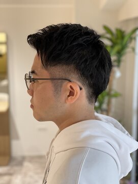 ソイクフ 四条大宮店(SOY-KUFU) 【soy-kufu】MEN’S HAIR束感ショートアッシュブラック