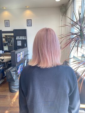 ヘアーワークス ボナ(HAIR WORKS bona.) 透明感カラー×髪質改善カラー/外ハネボブグラデーションカラー