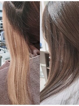 ミック ヘアアンドメイクアップ 高田店(miq Hair&Make up) インナーカラーをワントーンに!