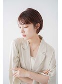 くびレイヤーエモージュグレージュカラーくびれショート/吉祥寺
