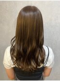 大人かわいいゆるふわパーマ コテ巻きアレンジ 秋カラー#