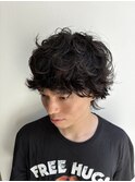 無造作ニュアンスマッシュパーマメンズカット