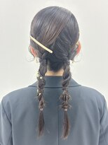 ヘアセットサロン サロンエイミー(salon aemii)&nbsp;タイトツイン+金箔