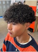 心斎橋スペインカールスパイラルパーマフェードツイスパメンズ◎