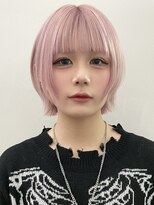 サンクマーケット 渋谷(cinq MARKET) 渋谷ブリーチカラータッセルボブ顔周りレイヤー切りっぱなしボブ